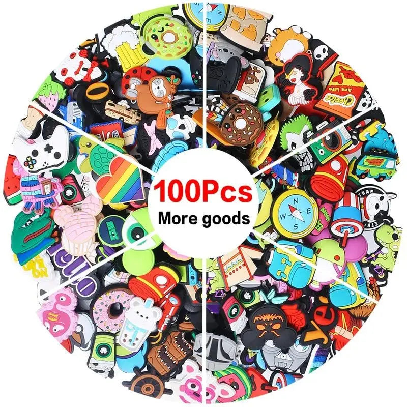 PVC Croc Charms – Durable Lightweight Cartoon Shoe Accessories | Random Charm Pack