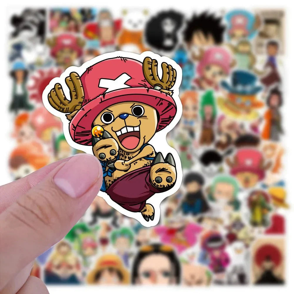 One Piece Stickers - Vibrant Anime Character Decals | Durable Laptop & Water Bottle Stickers