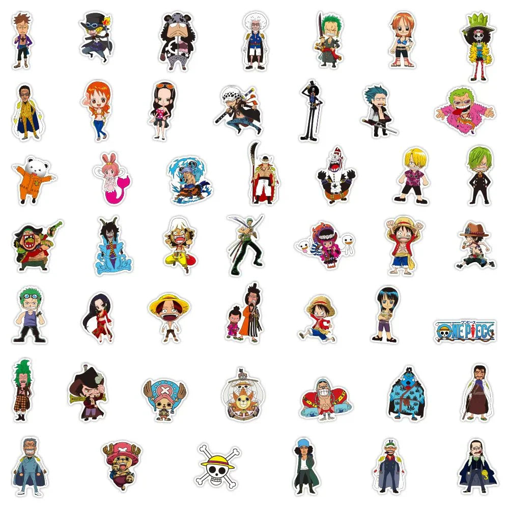 One Piece Stickers - Vibrant Anime Character Decals | Durable Laptop & Water Bottle Stickers