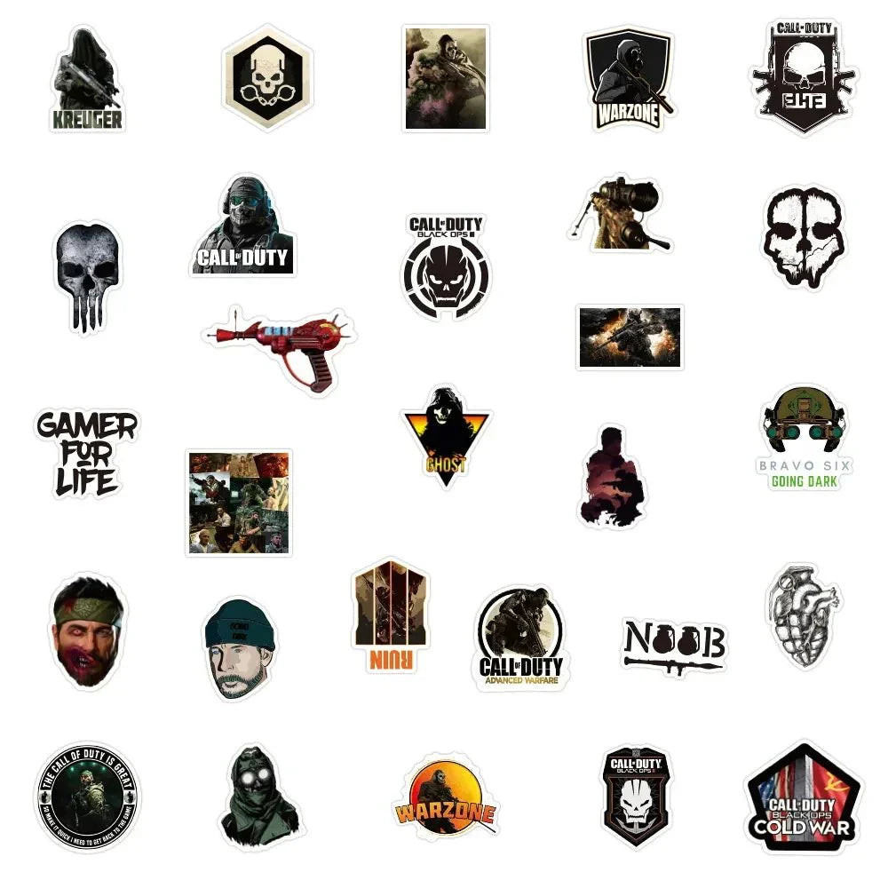 Call of Duty Stickers – Colorful Game Decals | Durable Laptop Stickers Pack