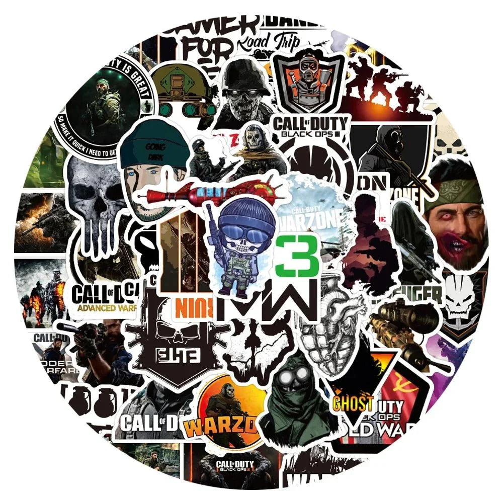 Call of Duty Stickers – Colorful Game Decals | Durable Laptop Stickers Pack
