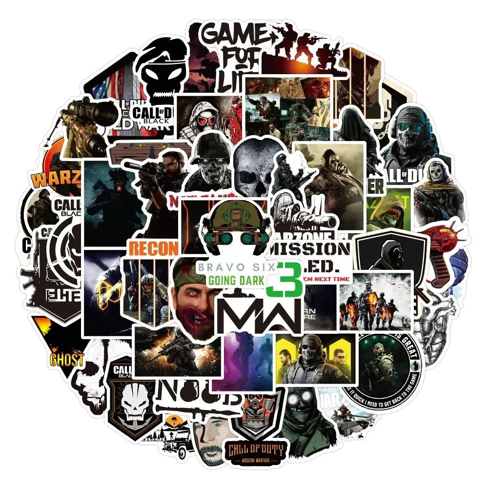 Call of Duty Stickers – Colorful Game Decals | Durable Laptop Stickers Pack