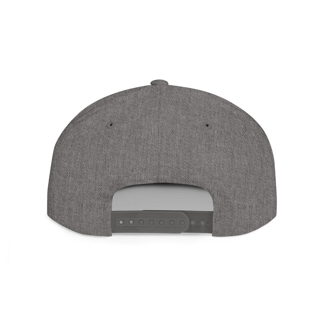 Embroidered Snapback Hat - Flat Bill Snapback With Green Undervisor | Trendy Streetwear