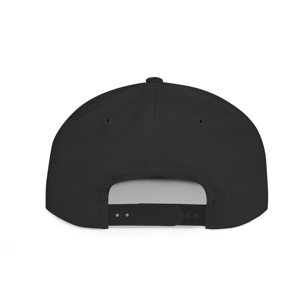 Embroidered Snapback Hat - Flat Bill Snapback With Green Undervisor | Trendy Streetwear