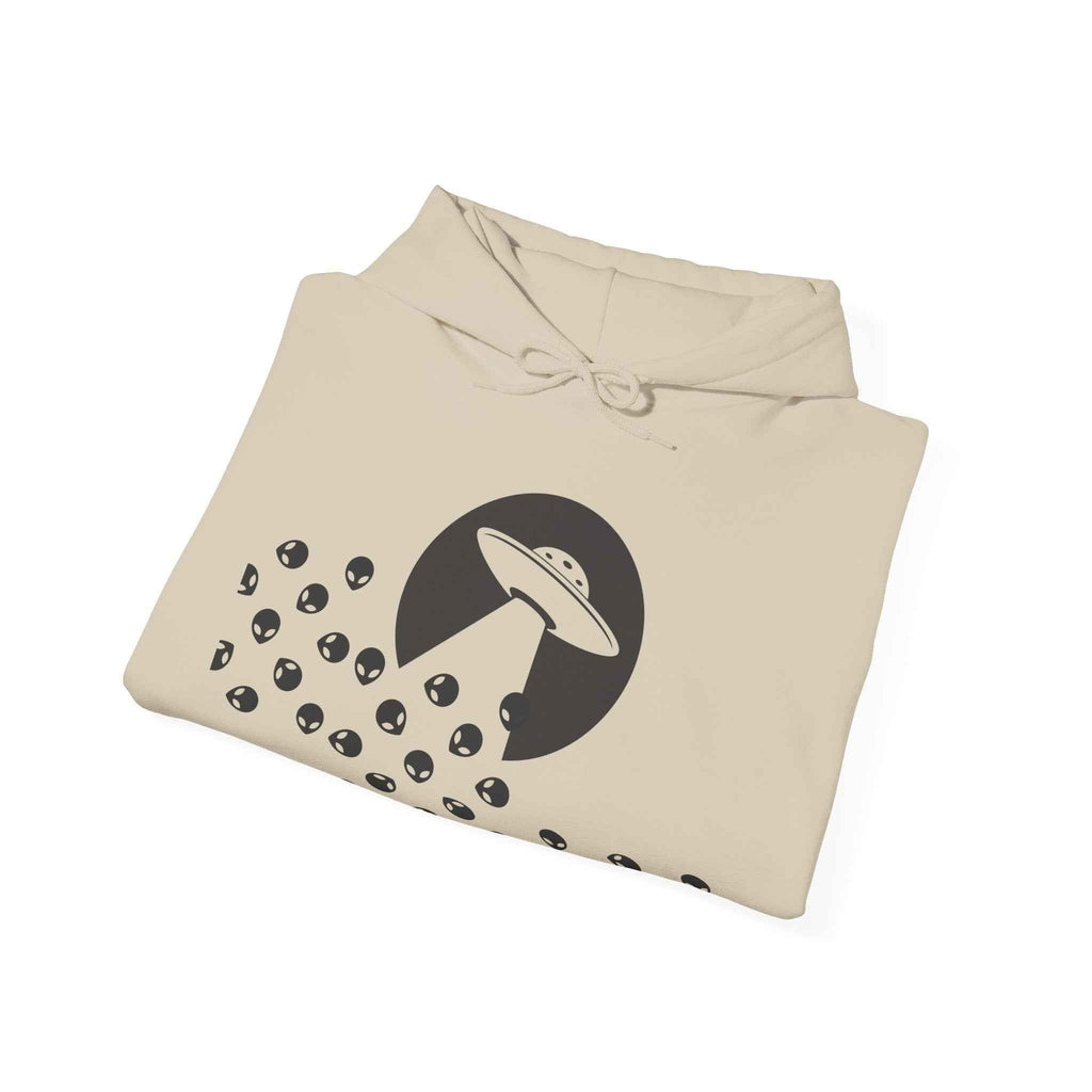 Alien Beam Me Up Hoodie - Soft Cotton Blend Hoodie With Adjustable Hood & Kangaroo Pocket