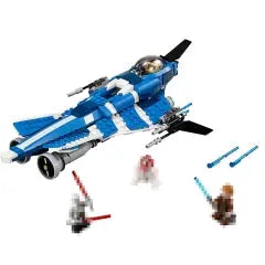 Jedi Starfighter Building Set – Custom Starfighter Toy With ABS Plastic Bricks & Minifigures