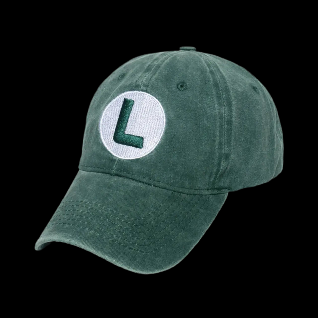 Super Mario Luigi Hat - Adjustable Cotton Baseball Cap With Canvas Sunshade