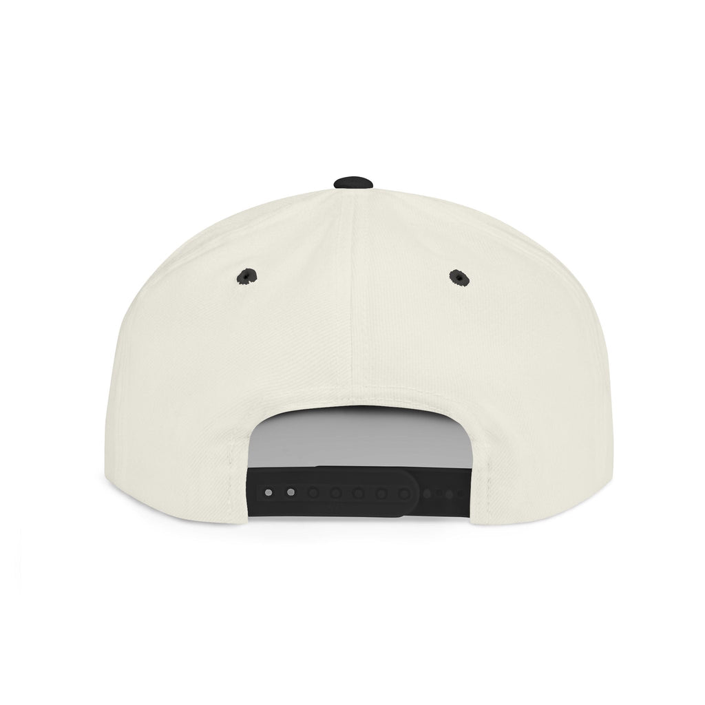 Embroidered Snapback Hat - Flat Bill Snapback With Green Undervisor | Trendy Streetwear