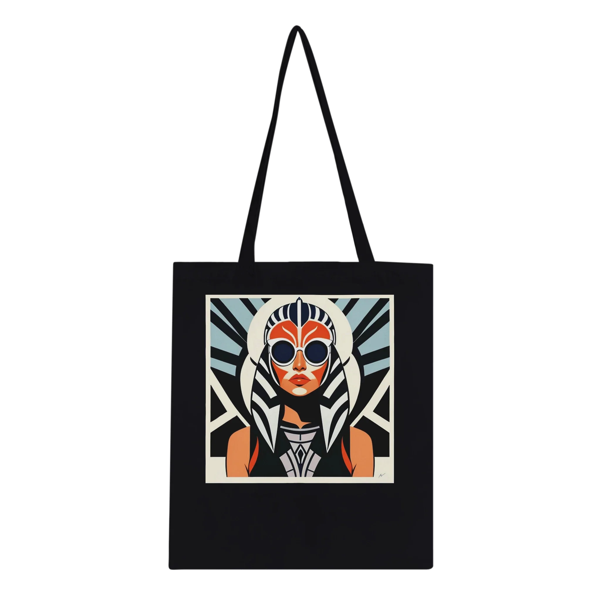 Cotton Tote Bags - Ahsoka Inspired Long Handle Eco Friendly Canvas Tote