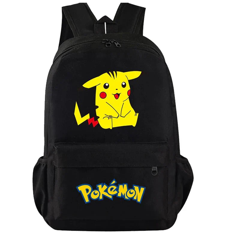 Anime Backpack Set – Durable 3-Piece Pokémon Pikachu & Uzumaki Combo Bag