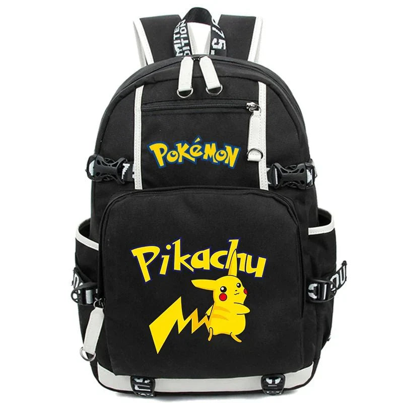 Anime Backpack Set – Durable 3-Piece Pokémon Pikachu & Uzumaki Combo Bag