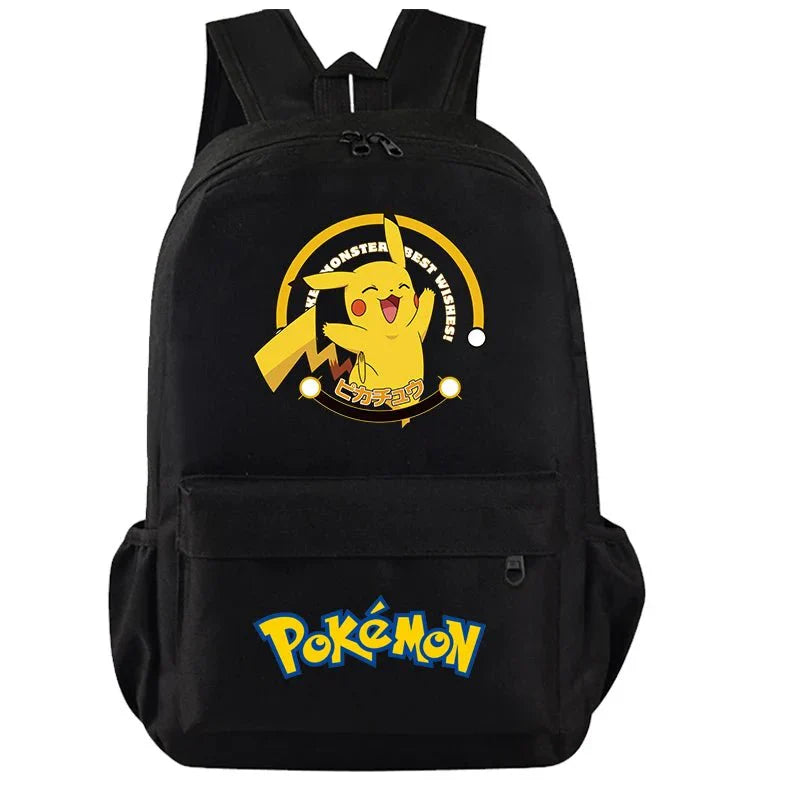 Anime Backpack Set – Durable 3-Piece Pokémon Pikachu & Uzumaki Combo Bag