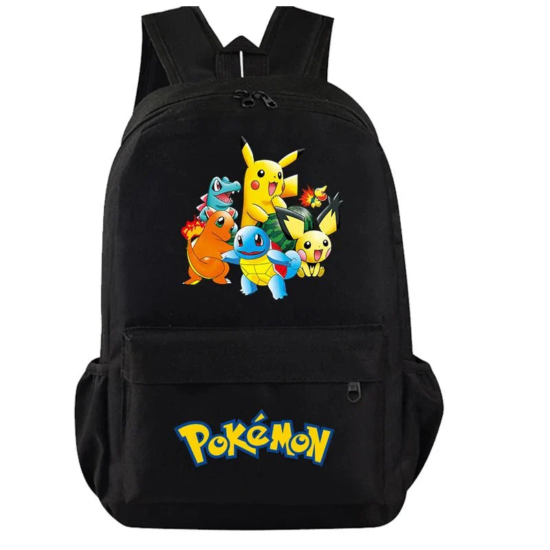 Anime Backpack Set – Durable 3-Piece Pokémon Pikachu & Uzumaki Combo Bag
