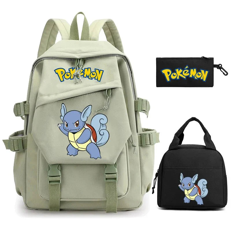3-Piece Set: Pokemon Backpack School Bookbags