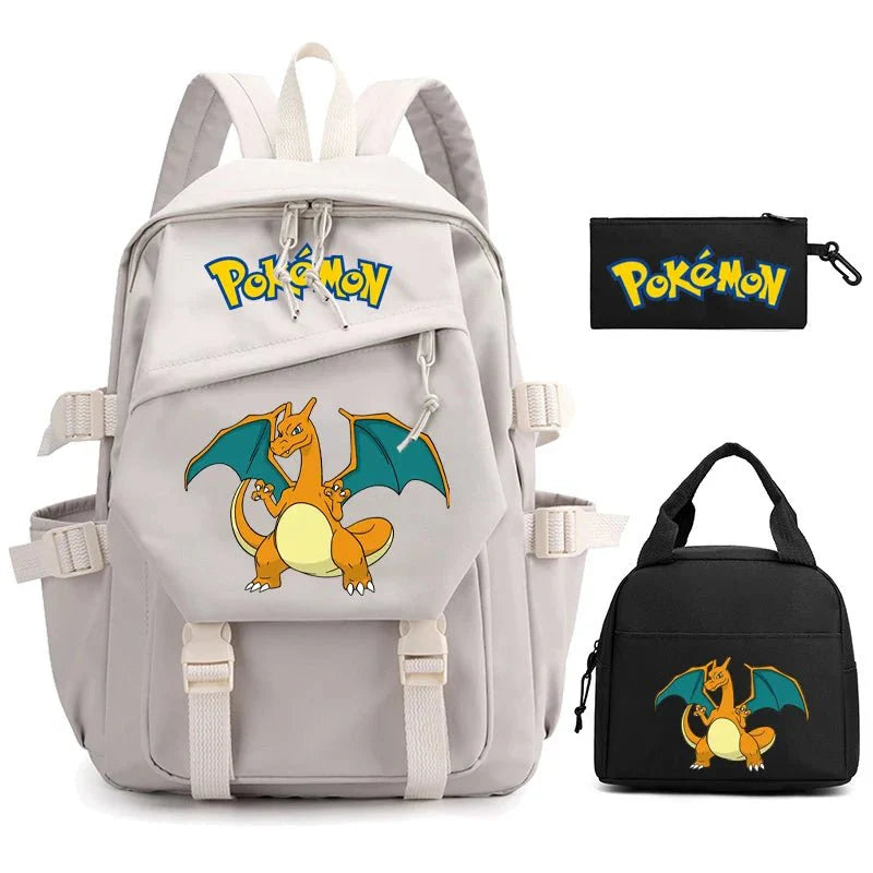 3-Piece Set: Pokemon Backpack School Bookbags