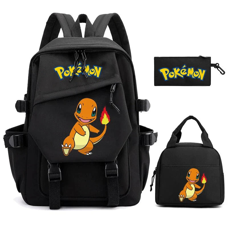 3-Piece Set: Pokemon Backpack School Bookbags