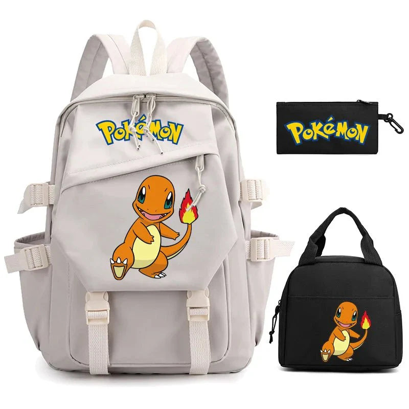 3-Piece Set: Pokemon Backpack School Bookbags