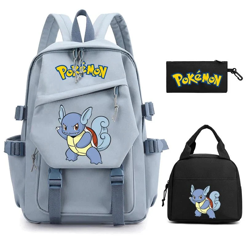 3-Piece Set: Pokemon Backpack School Bookbags