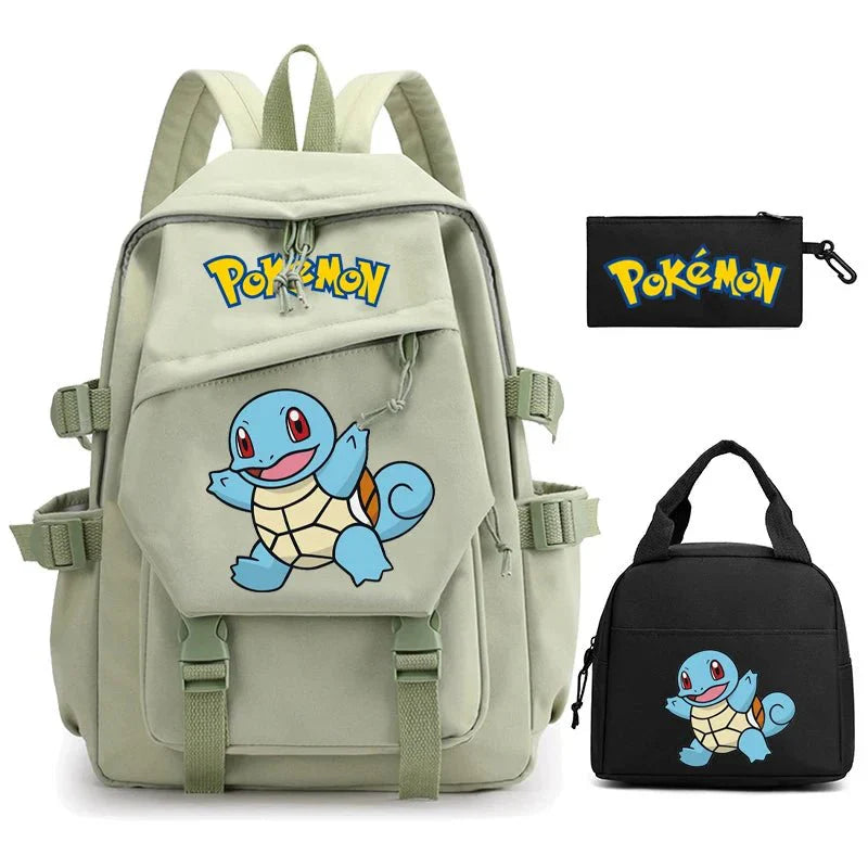 3-Piece Set: Pokemon Backpack School Bookbags