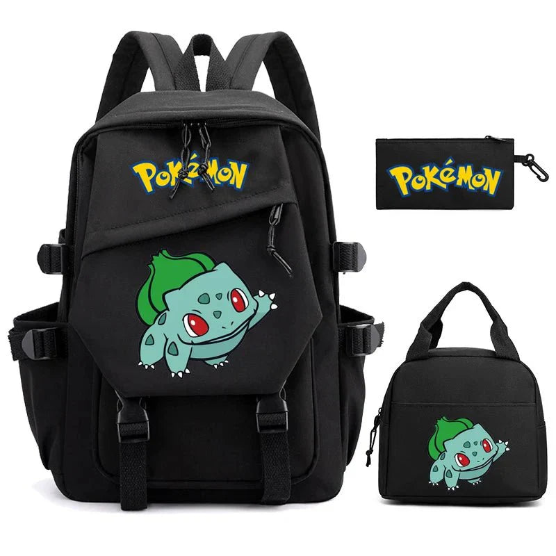3-Piece Set: Pokemon Backpack School Bookbags
