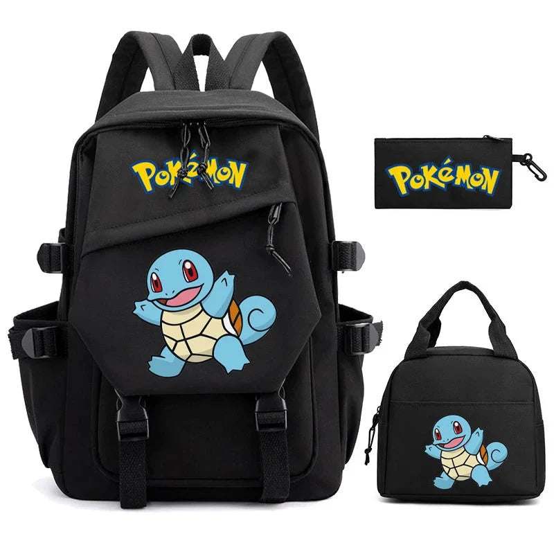 3-Piece Set: Pokemon Backpack School Bookbags