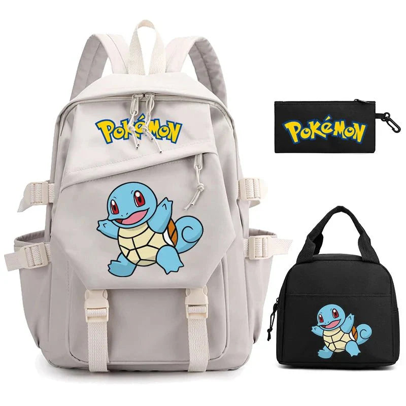 3-Piece Set: Pokemon Backpack School Bookbags