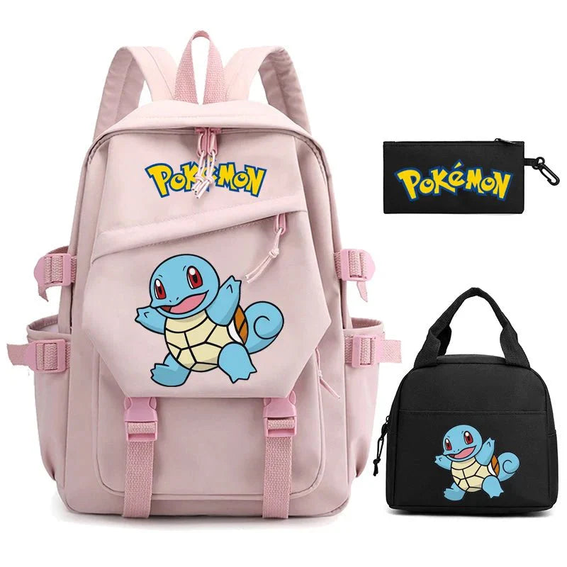 3-Piece Set: Pokemon Backpack School Bookbags