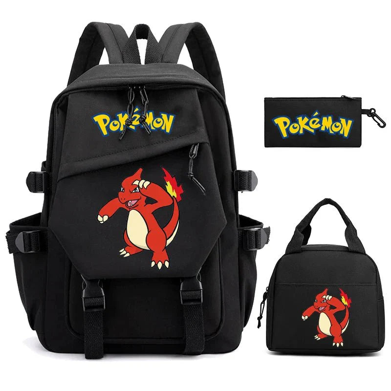 3-Piece Set: Pokemon Backpack School Bookbags