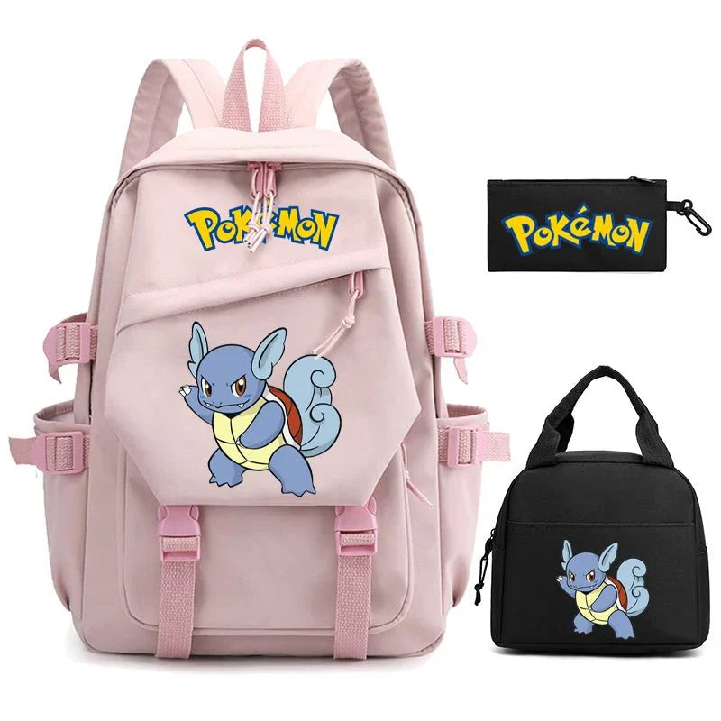 3-Piece Set: Pokemon Backpack School Bookbags