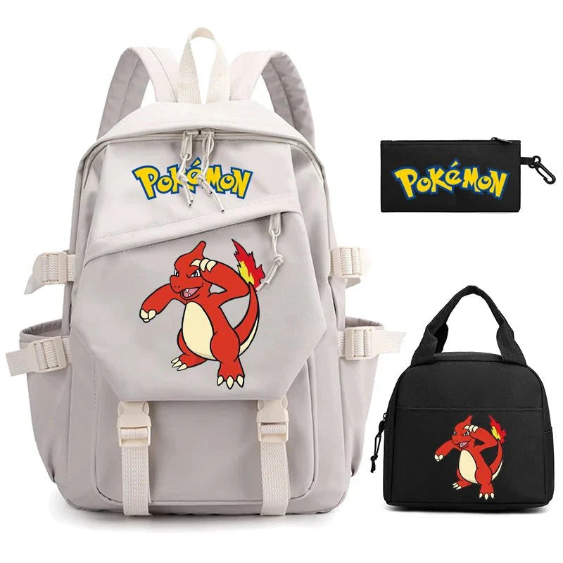 3-Piece Set: Pokemon Backpack School Bookbags