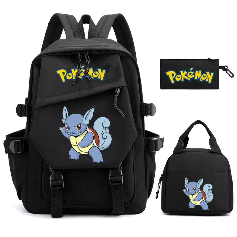 3-Piece Set: Pokemon Backpack School Bookbags
