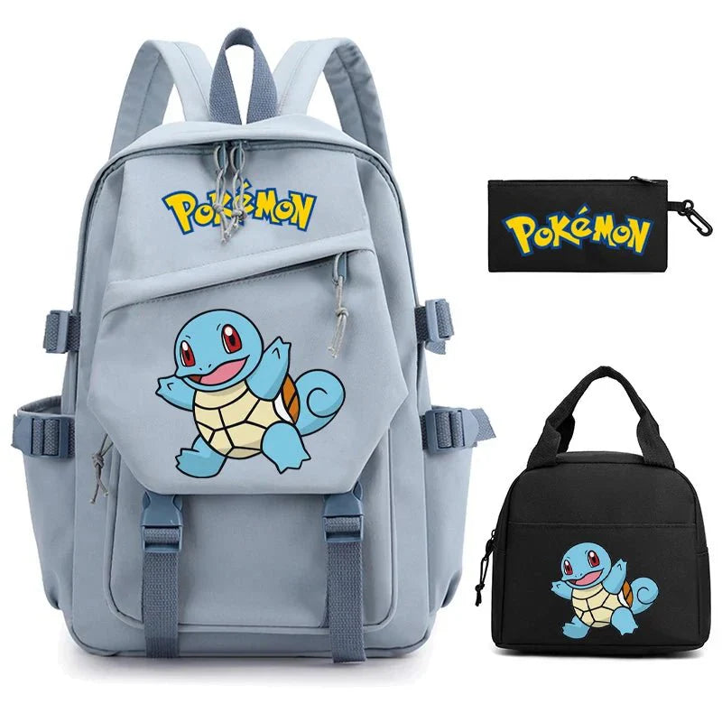 3-Piece Set: Pokemon Backpack School Bookbags