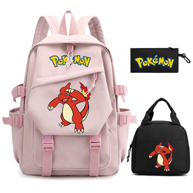 3-Piece Set: Pokemon Backpack School Bookbags