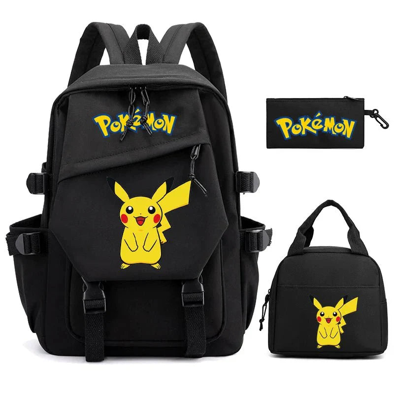 3-Piece Set: Pokemon Backpack School Bookbags