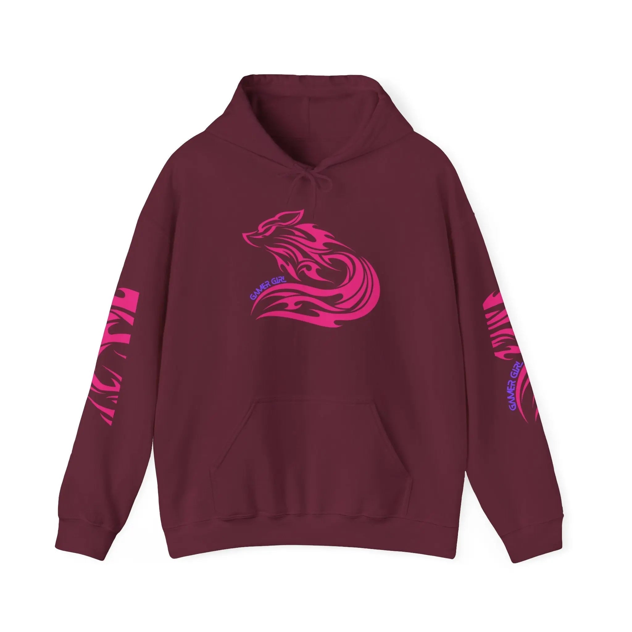 Gamer Girl Hoodie - Unisex Heavy Blend Hoodie with Printed Sleeve Sweatshirt