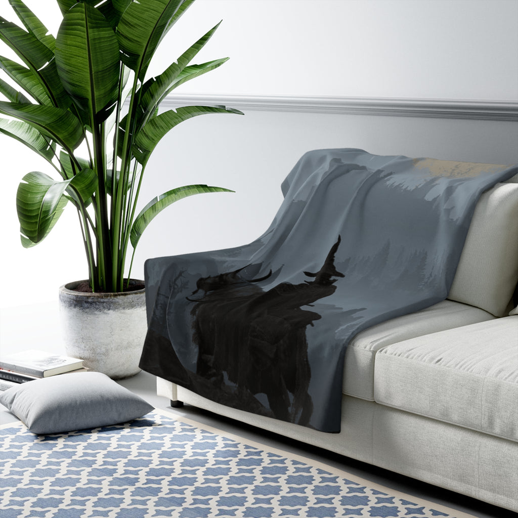 Sherpa Fleece Blanket - Cozy Plush Warm Throw with Durable Hemmed Edges