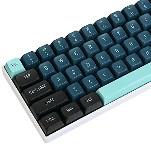 60 Percent Keycaps - RGB PBT Double Shot Keycaps for Mechanical Keyboard | Blue OEM Profile