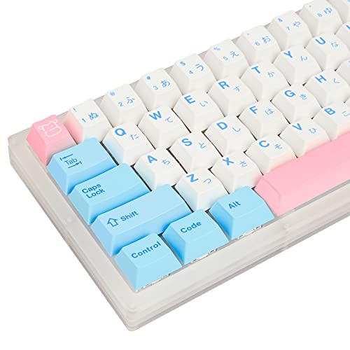 60 Percent Keycaps - RGB PBT Double Shot Keycaps for Mechanical Keyboard | Blue OEM Profile