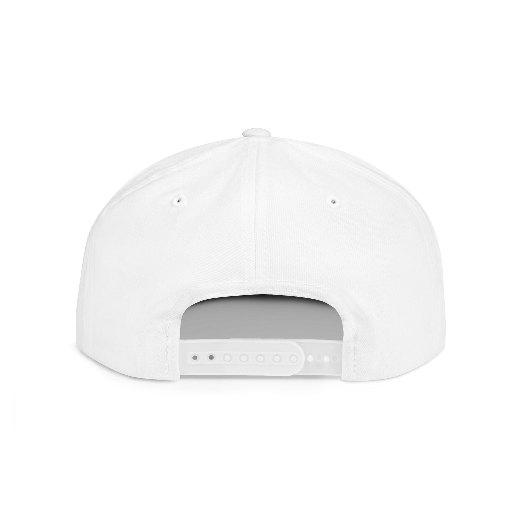 Embroidered Snapback Hat - Flat Bill Snapback With Green Undervisor | Trendy Streetwear