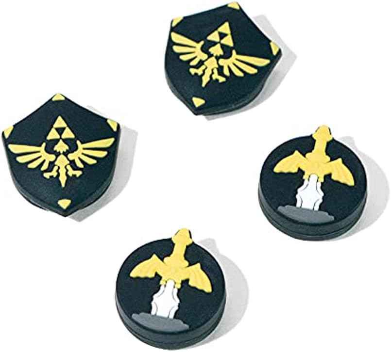 Switch Thumb Grip Caps - Cute Zelda Soft Silicone Joystick Covers for Nintendo OLED/Lite