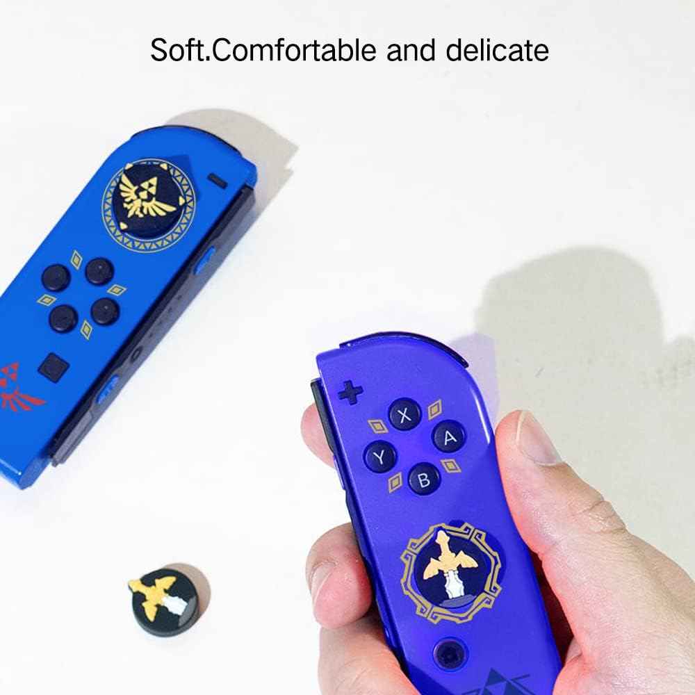 Switch Thumb Grip Caps - Cute Zelda Soft Silicone Joystick Covers for Nintendo OLED/Lite