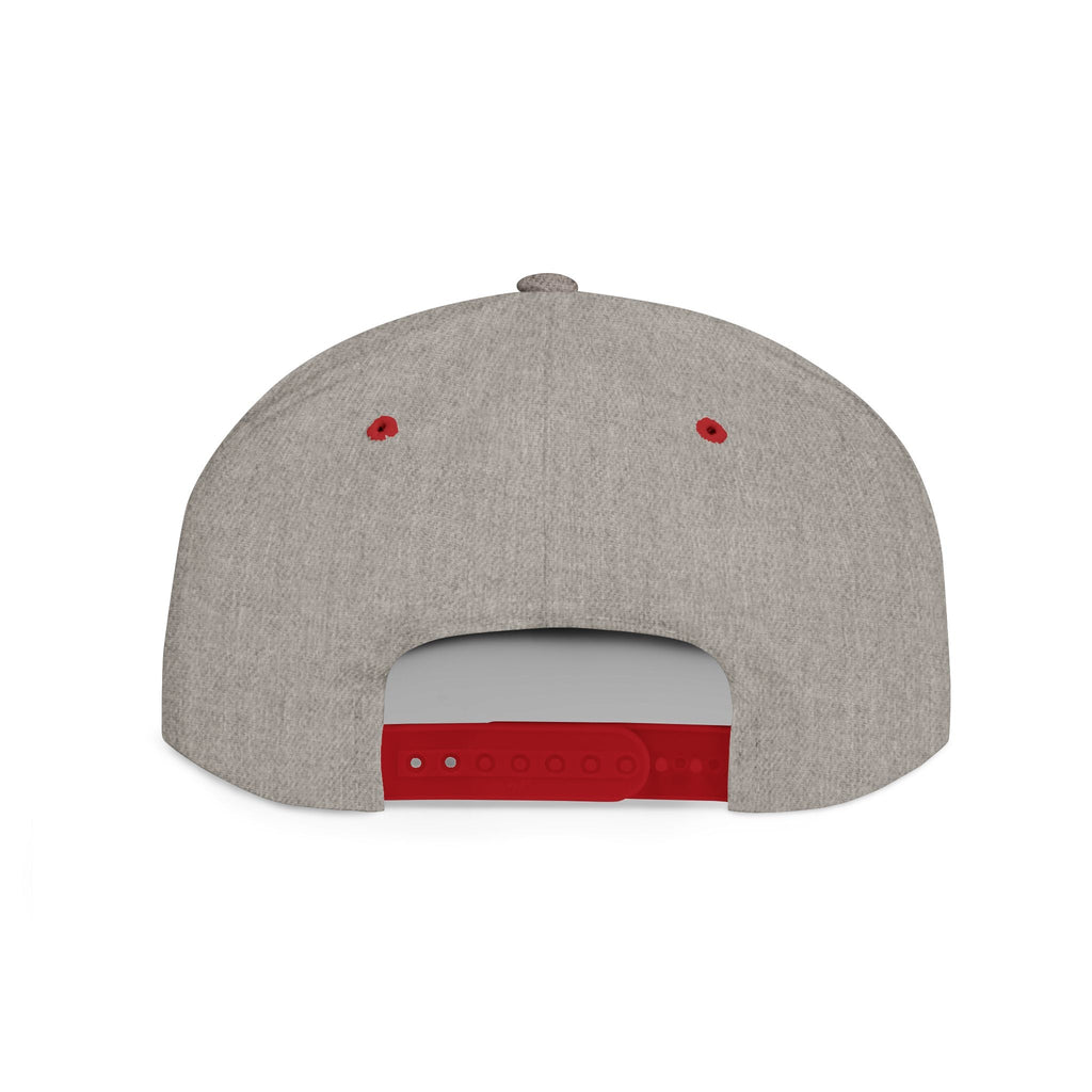 Embroidered Snapback Hat - Flat Bill Snapback With Green Undervisor | Trendy Streetwear
