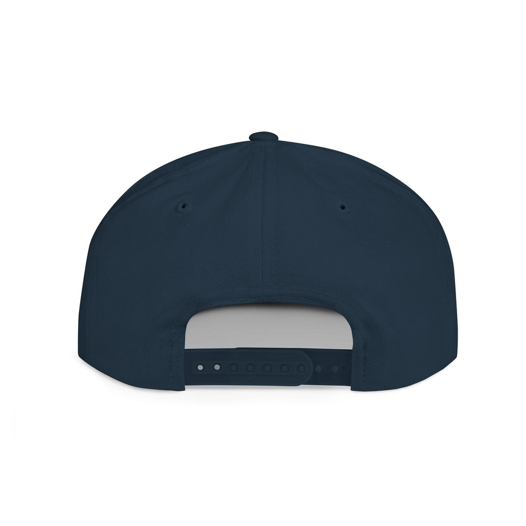 Embroidered Snapback Hat - Flat Bill Snapback With Green Undervisor | Trendy Streetwear