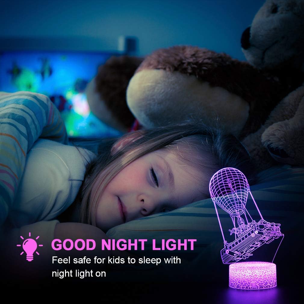 Batttlebus Game Room Night Lights Lamp 3D Vision Effect LED Night Light Desk Table Light Remote Control 16 Colors Birthday Holiday Gift Ideas Decorations for Boys Teen