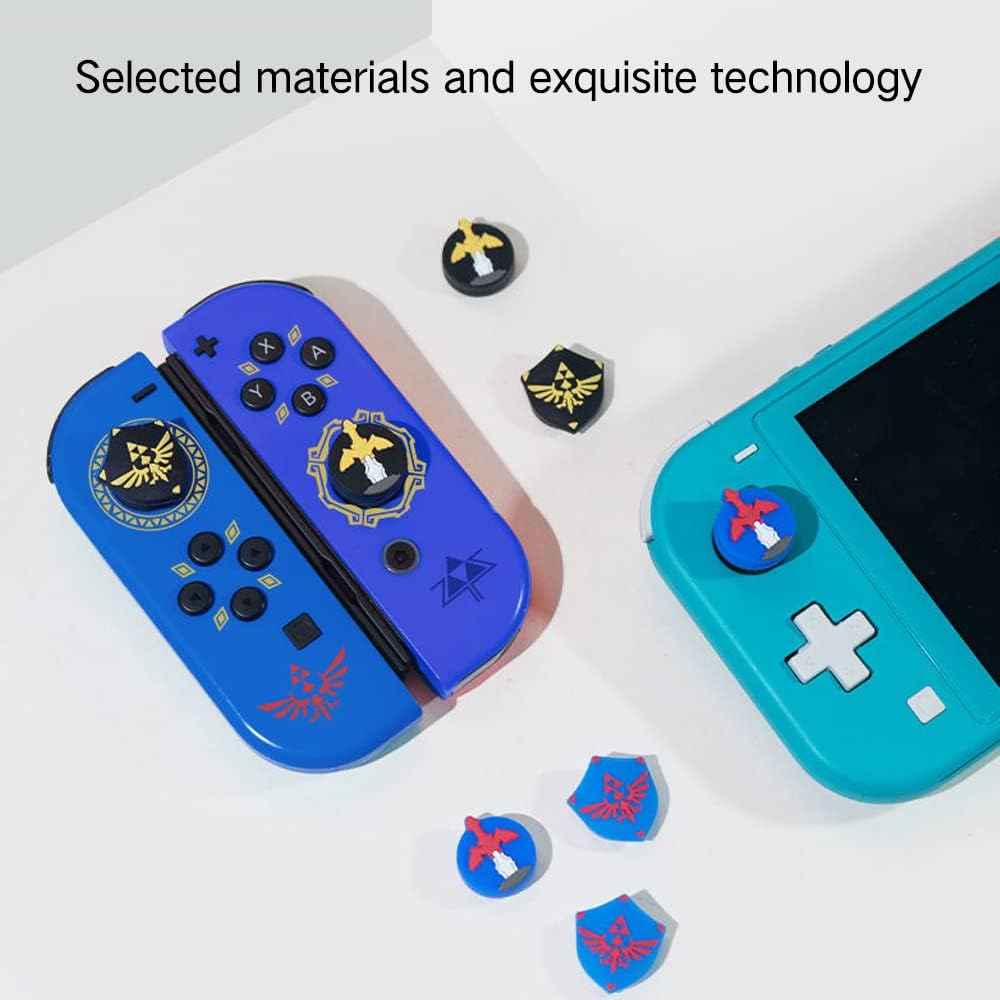 Switch Thumb Grip Caps - Cute Zelda Soft Silicone Joystick Covers for Nintendo OLED/Lite
