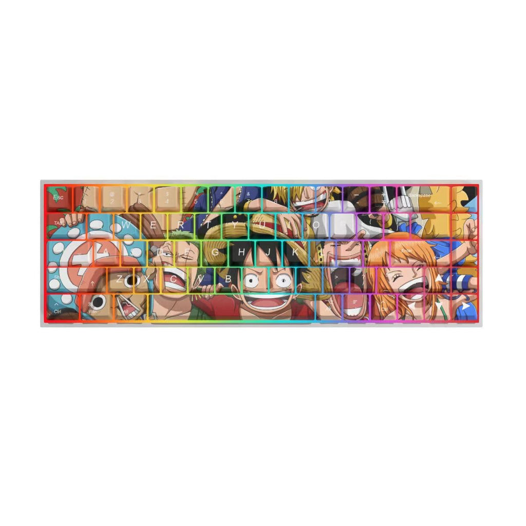 Computer keyborads PBT Dye Upgrade 68 Keycap Set Profile Keycaps Keyset with Puller for Cherry Mx Gateron Kailh Switch Mechanical Keyboard Japanese Anime Series (12-one Piece Zoro)