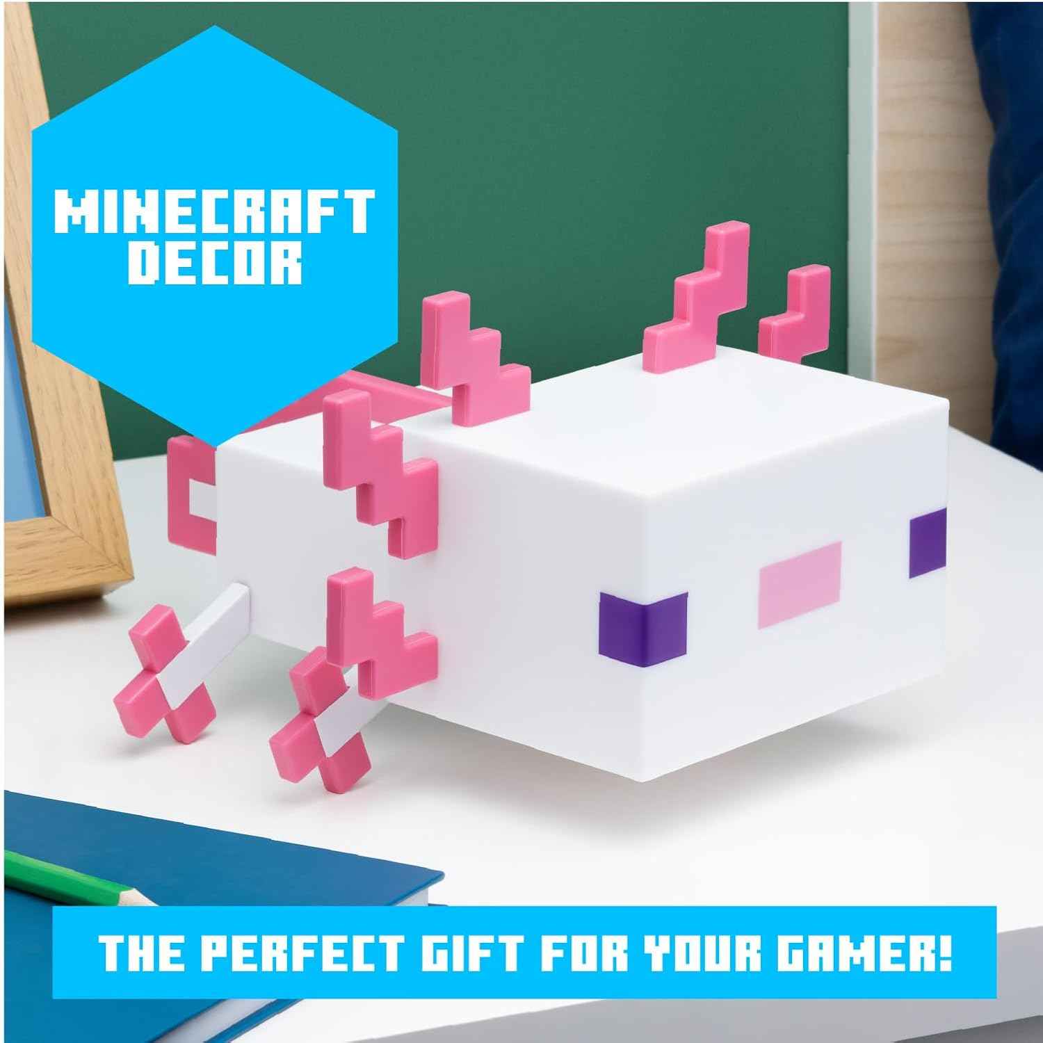 Minecraft Axolotl Light - Color Changing LED Night Lamp for Gaming Desk