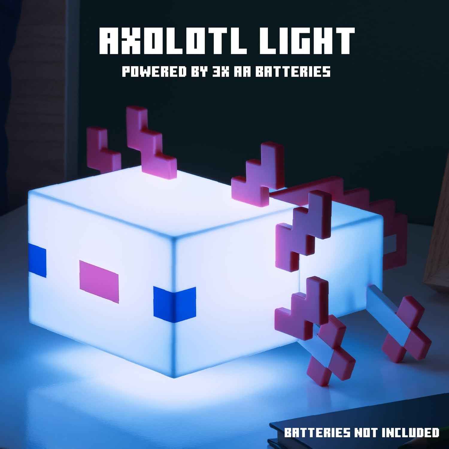 Minecraft Axolotl Light - Color Changing LED Night Lamp for Gaming Desk