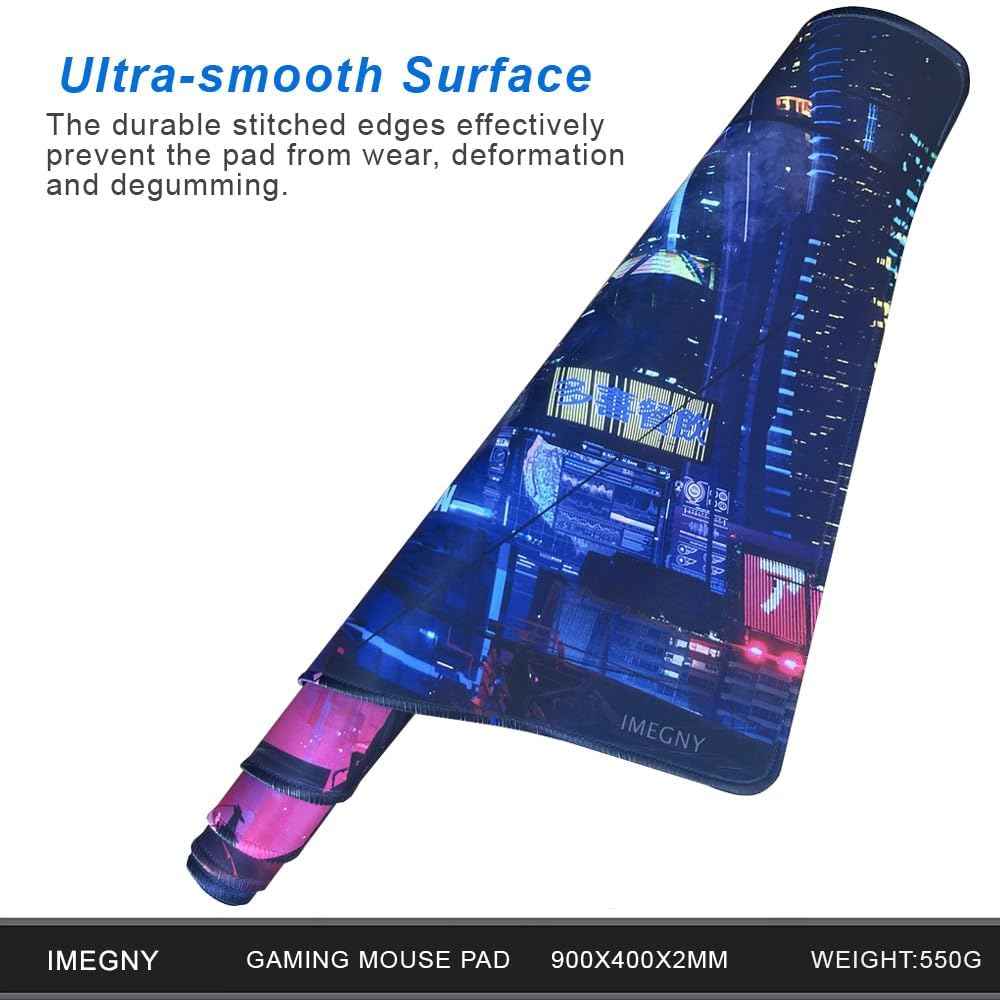 Extended Gaming Mouse Pad – Large Waterproof Mat with Stitched Edges & Non-Slip Rubber Base
