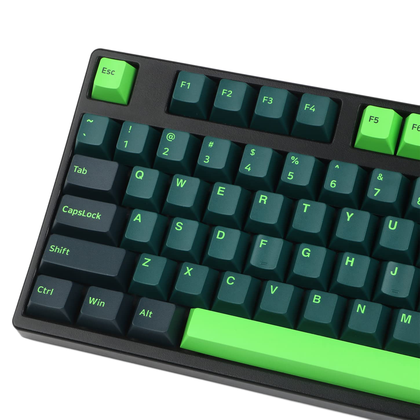 60 Percent Keycaps - RGB PBT Double Shot Keycaps for Mechanical Keyboard | Blue OEM Profile